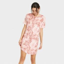 Women's Tie-Dye Short Sleeve Beautifully Soft Nightgown - Stars Above™ Pink