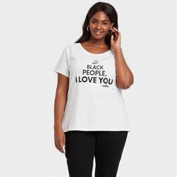 Black History Month Women's 'To My Black People I Love You' Short Sleeve T-Shirt - White