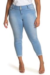 3-Button Midrise Skinny Jeans