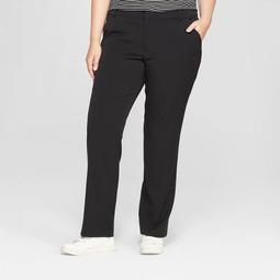 Women's Plus Size Bootcut Trousers with Comfort Waistband - Ava & Viv™