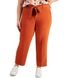 Plus Size Tie-Waist Pants, Created for Macy's
