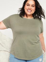 Loose Garment-Dyed Plus-Size Easy Tee 