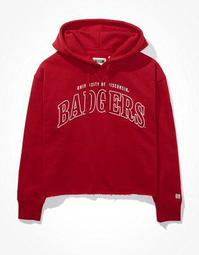 Tailgate Women's Wisconsin Badgers Cropped Hoodie