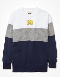 Tailgate Women's Michigan Wolverines Colorblock Sweatshirt