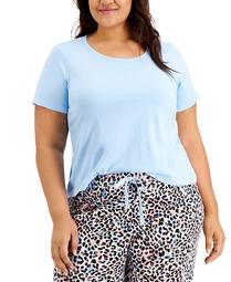 Plus Size Ribbed-Knit Sleep T-Shirt, Created for Macy's