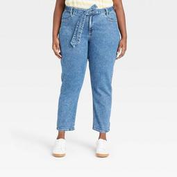 Women's Plus Size Mid-Rise Tapered Jeans - Ava & Viv™