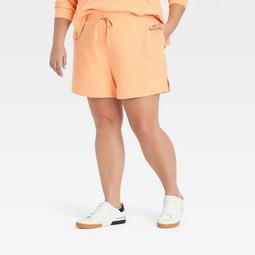 Women's Plus Size Leisure Shorts - Ava & Viv™ Orange