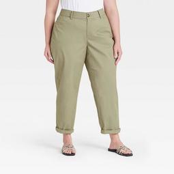 Women's Plus Size Tapered Chino Pants - Ava & Viv™