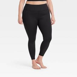 Women's Plus Size Simplicity Mid-Rise 7/8 Leggings 27" - All in Motion™ Black