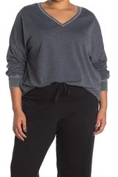 Fira Heathered Burnout Terry Pullover