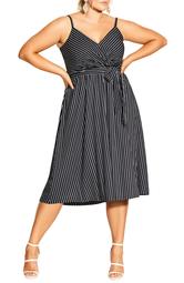 Elegant Stripe Print Dress