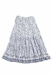 Printed Long Tiered Skirt
