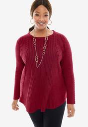 Cable A-Line Sweater