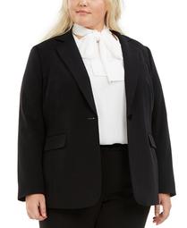 Trendy Plus Size One-Button Blazer, Created for Macy's