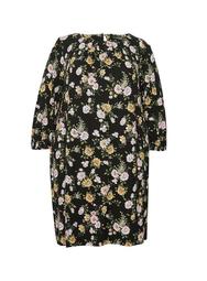 **Billie & Blossom Curve Yellow Floral Print Jersey Shift Dress