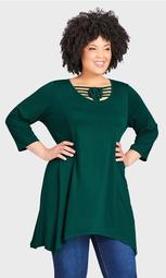 Willows Longline Tunic - forest