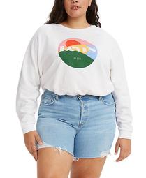 Trendy Plus Size Vintage-Style Logo Sweatshirt