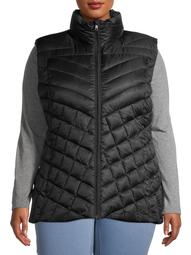 Big Chill Women's Plus Size Chevron Quilted Puffer Vest