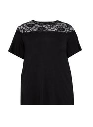 **DP Curve Black ‘Victoriana’ Lace T-Shirt