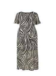 **DP Curve Black Zebra Print Short Sleeve Dress