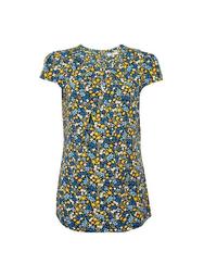 **Billie & Blossom Tall Blue Floral Ditsy Print Shell Top