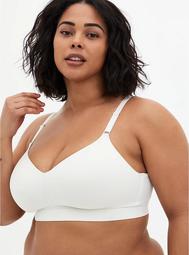 White Lightly Lined Longline Everyday Wire-Free Bra