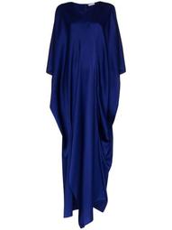 asymmetric draped kaftan maxi dress