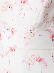 flamingo print gown