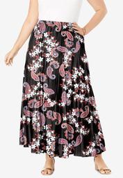 Flowing Crinkled Maxi Skirt