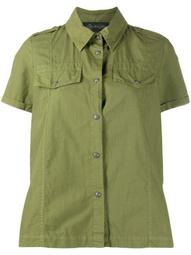 pleat-detail short sleeve shirt