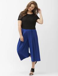 Tailored Stretch extreme wide leg crop