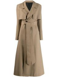 Large Collar Belted Trench Coat
