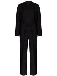 belted wool jumpsuit