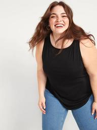 Luxe High-Neck Plus-Size Tank Top