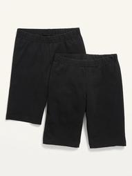High-Waisted Jersey Biker Shorts 2-Pack for Women -- 9-inch inseam