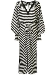 striped long-sleeve dress