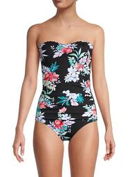 Floral Springs One-Piece Bandeau Swimsuit