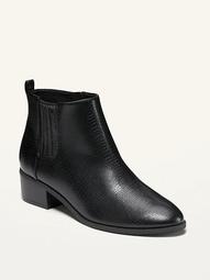 Water-Repellent Faux-Leather Chelsea Boots for Women