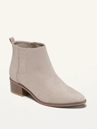 Water-Repellent Faux-Suede Chelsea Boots for Women