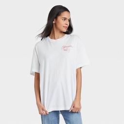 Women's Blondie Camp Funtime Short Sleeve Oversized Graphic T-Shirt - White