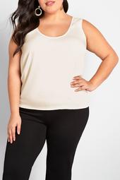 Scoop Neck Basic Shell Tank Top