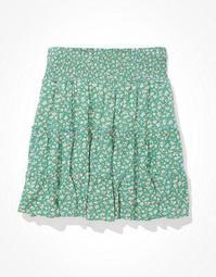 AE Printed Tiered Smocked Mini Skirt