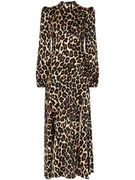 Clara leopard-print midi dress
