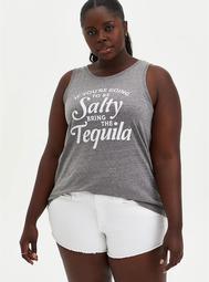 Classic Fit Vintage Tank - Triblend Jersey Grey Tequila