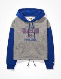 Tailgate Women's Philadelphia Phillies Colorblock Cropped Hoodie
