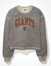 Tailgate Women's SF Giants Raw Hem Cropped Sweatshirt