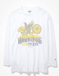 Tailgate Women's Iowa Hawkeyes Oversized Long-Sleeve T-Shirt