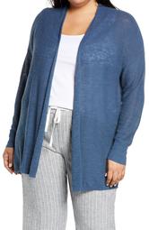 Linen & Cotton Open Front Cardigan