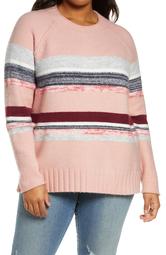 Cozy Mix Stripe Crewneck Sweater