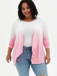 Super Soft Light Pink Ombre Cardigan Sweater